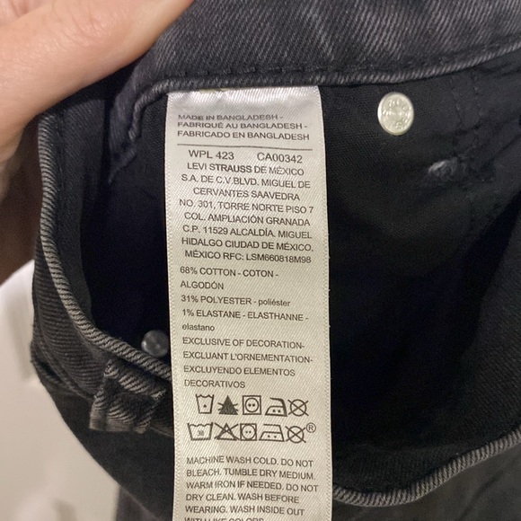 Signature By Levi Strauss Heritage High Rise Kick Boot Jeans Womens 12 W31 Black - Picture 8 of 9